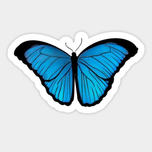 Mariposa azul aesthetic cottagecore  lepidopterología Sticker